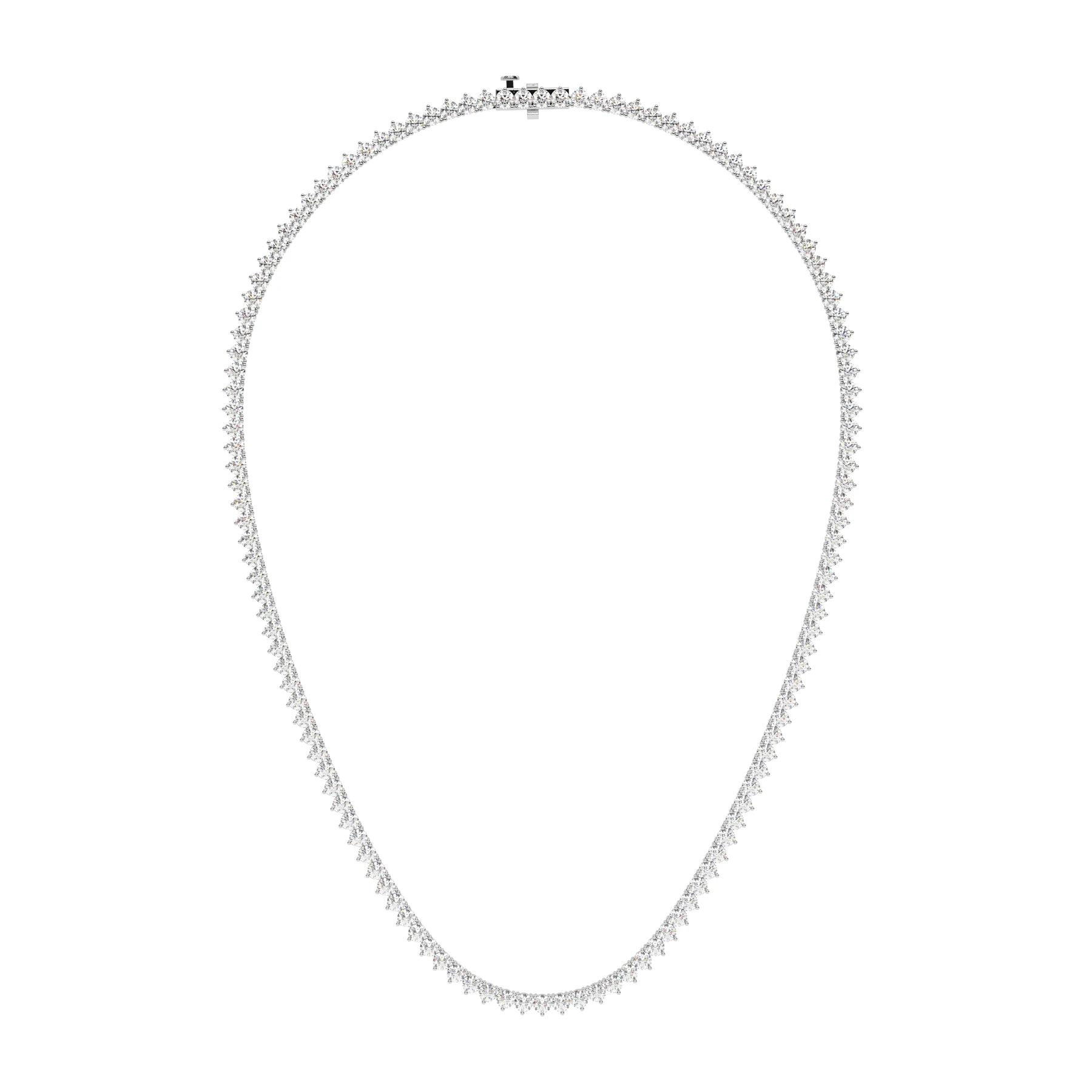 Three-Prong Tennis Necklace — NK200206W